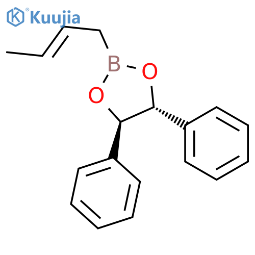 (4R,5R)-2-(But-2-en-1-yl)-4,5-diphenyl-1,3,2-dioxaborolane structure