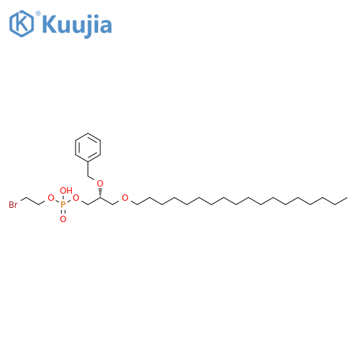 Phosphoric acid, mono(2-bromoethyl) mono[3-(octadecyloxy)-2-(phenylmethoxy)propyl] ester, (R)- (9CI) structure