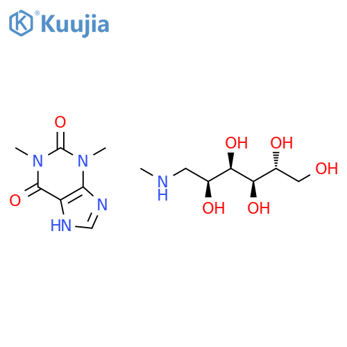 1,3-dimethyl-3,7-dihydro-1H-purine-2,6-dione - 1-deoxy-1-(methylamino)hexitol (1:1) structure