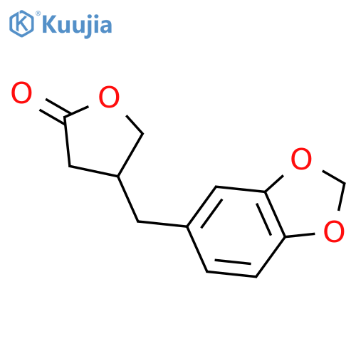 2(3H)-Furanone, 4-(1,3-benzodioxol-5-ylmethyl)dihydro- structure