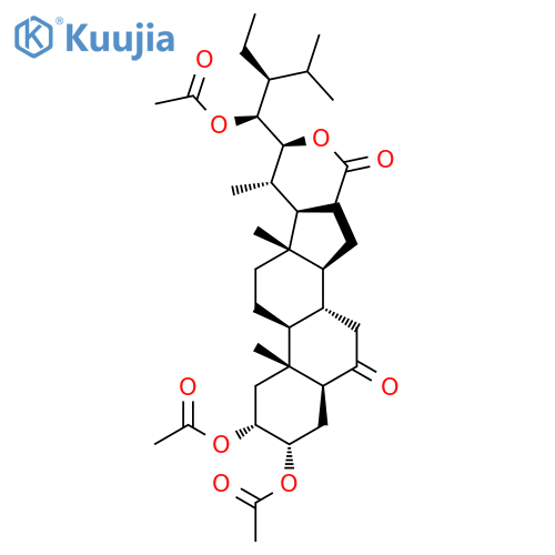 Stigmastan-6-one, 2,3,22,23-tetrakis(acetyloxy)-, (2a,3a,5a,22S,23S)- structure