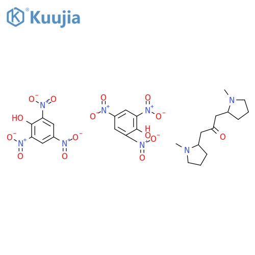 1,3-bis(1-methyl-2-pyrrolidinyl)acetone, compound with picric acid (1:2) structure
