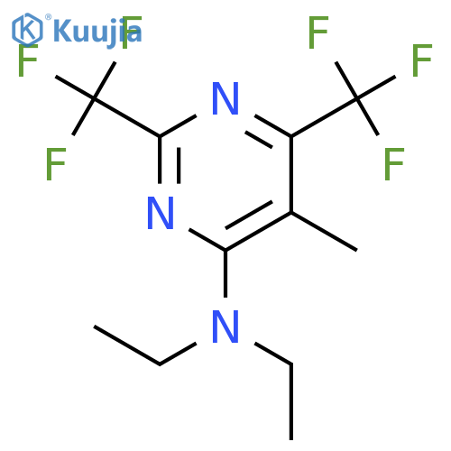 4-Pyrimidinamine, N,N-diethyl-5-methyl-2,6-bis(trifluoromethyl)- structure