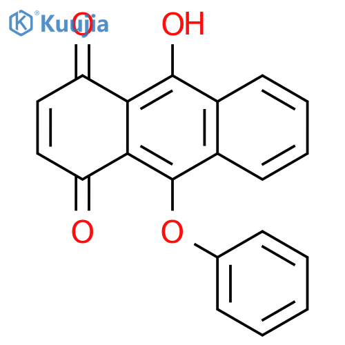 1,4-ANTHRACENEDIONE, 9-HYDROXY-10-PHENOXY- structure