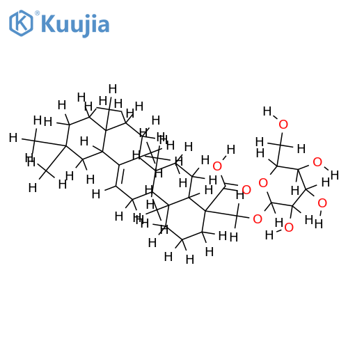 24-O-beta-Glucopyranoside-24-Hydroxy-12-oleanen-23-oic acid structure
