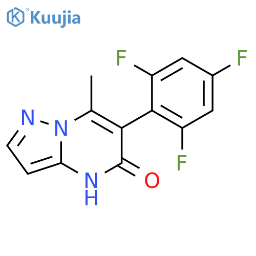 Pyrazolo[1,5-a]pyrimidin-5(4H)-one, 7-methyl-6-(2,4,6-trifluorophenyl)- structure