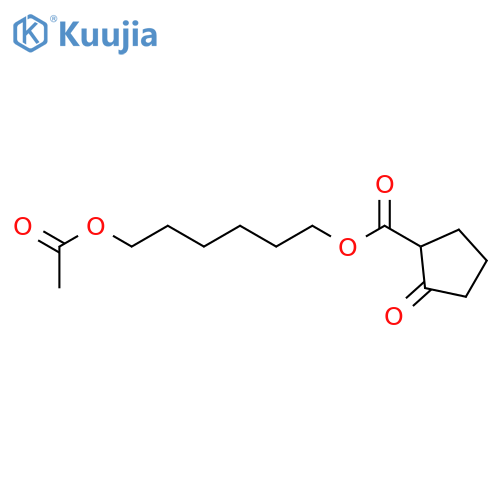 CYCLOPENTANECARBOXYLIC ACID, 2-OXO-, 6-(ACETYLOXY)HEXYL ESTER structure