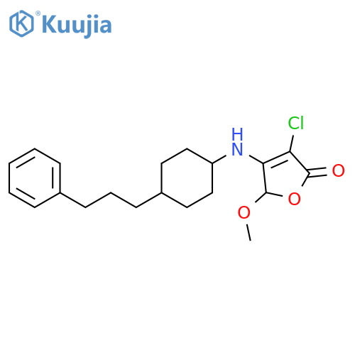 2(5H)-Furanone,3-chloro-5-methoxy-4-[[4-(3-phenylpropyl)cyclohexyl]amino]- structure