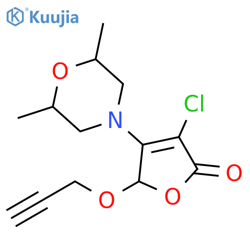 2(5H)-Furanone,3-chloro-4-(2,6-dimethyl-4-morpholinyl)-5-(2-propynyloxy)- structure