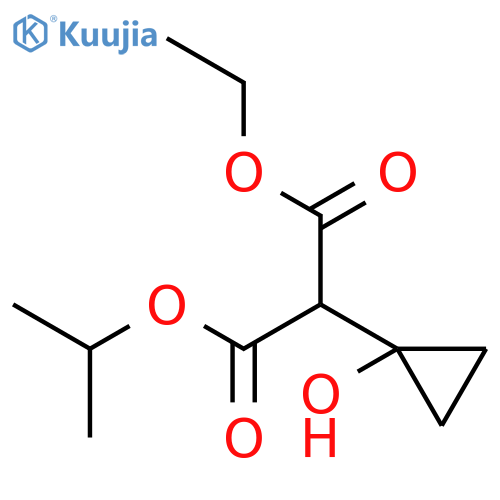 Propanedioic acid, (1-hydroxycyclopropyl)-, ethyl 1-methylethyl ester structure