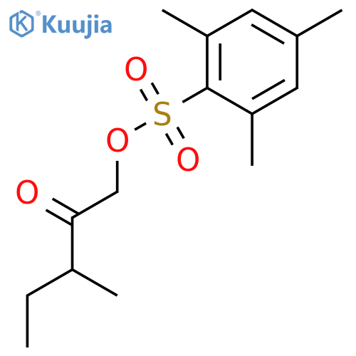 BENZENESULFONIC ACID, 2,4,6-TRIMETHYL-, 3-METHYL-2-OXOPENTYL ESTER structure