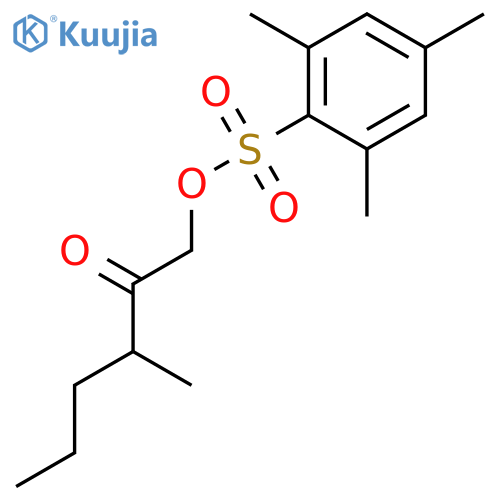 BENZENESULFONIC ACID, 2,4,6-TRIMETHYL-, 3-METHYL-2-OXOHEXYL ESTER structure