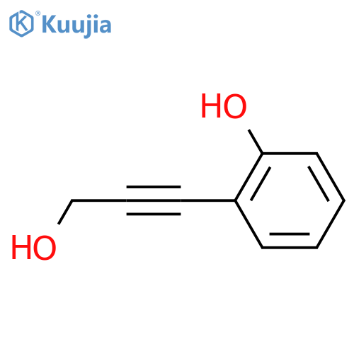2-(3-hydroxyprop-1-yn-1-yl)phenol structure
