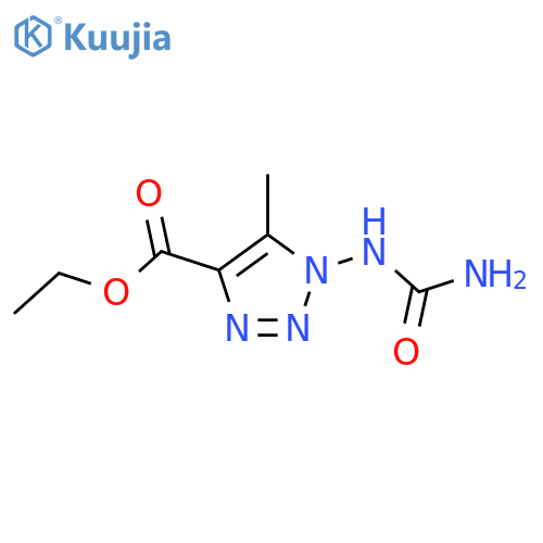 1H-1,2,3-Triazole-4-carboxylicacid, 1-[(aminocarbonyl)amino]-5-methyl-, ethyl ester structure