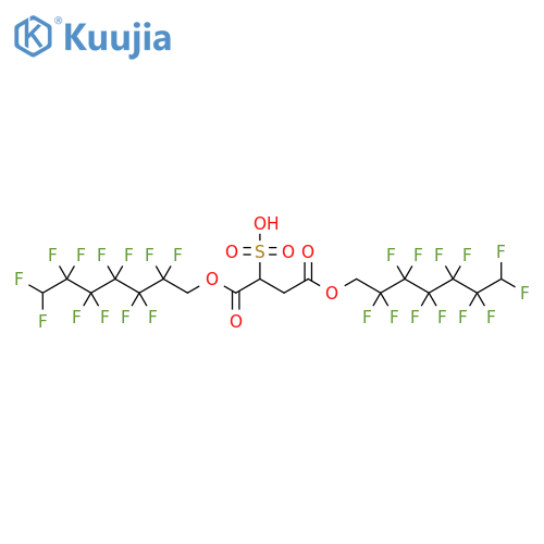 butanedioic acid, 2-sulfo-, 1,4-bis(2,2,3,3,4,4,5,5,6,6,7,7-dodecafluoroheptyl) ester structure