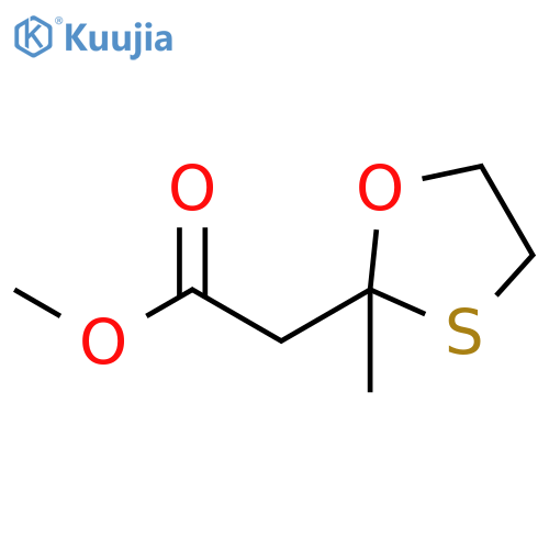 1,3-Oxathiolane-2-acetic acid, 2-methyl-, methyl ester structure