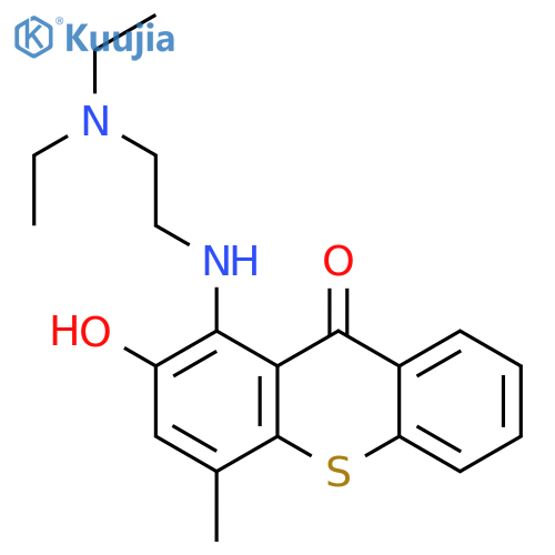 1-{[2-(diethylamino)ethyl]amino}-2-hydroxy-4-methyl-9H-thioxanthen-9-one structure