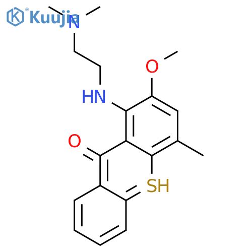 1-{[2-(dimethylamino)ethyl]amino}-2-methoxy-4-methyl-9H-thioxanthen-9-one structure