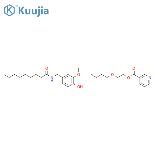 3-Pyridinecarboxylic acid, 2-butoxyethyl ester, mixt. with N-((4-hydroxy-3-methoxyphenyl)methyl)nonanamide structure
