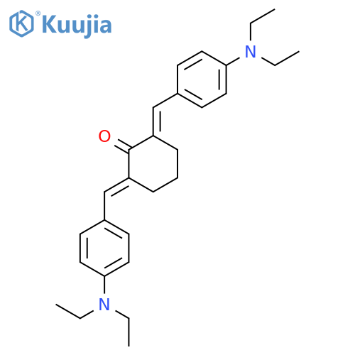 Cyclohexanone, 2,6-bis[[4-(diethylamino)phenyl]methylene]- structure