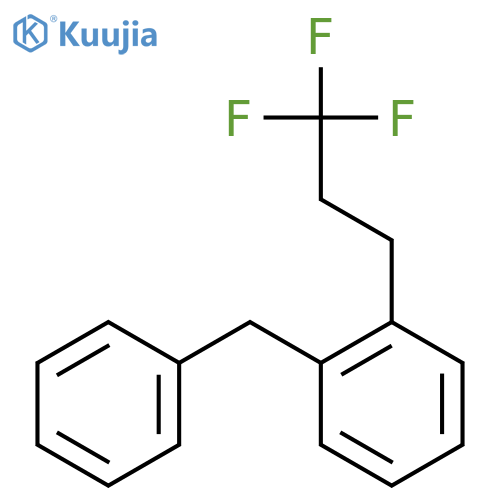Benzene, (phenylmethyl)(3,3,3-trifluoropropyl)- structure