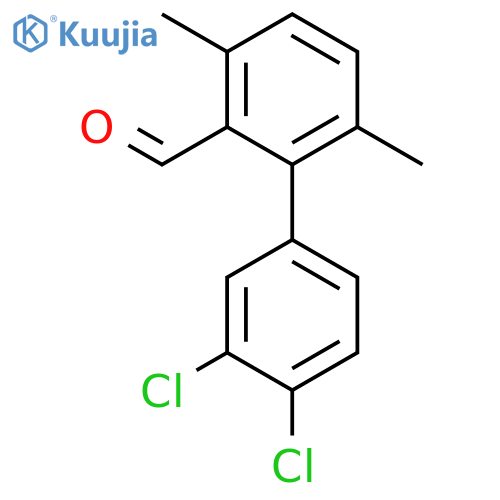 [1,1'-BIPHENYL]-2-CARBOXALDEHYDE, 3',4'-DICHLORO-3,6-DIMETHYL- structure