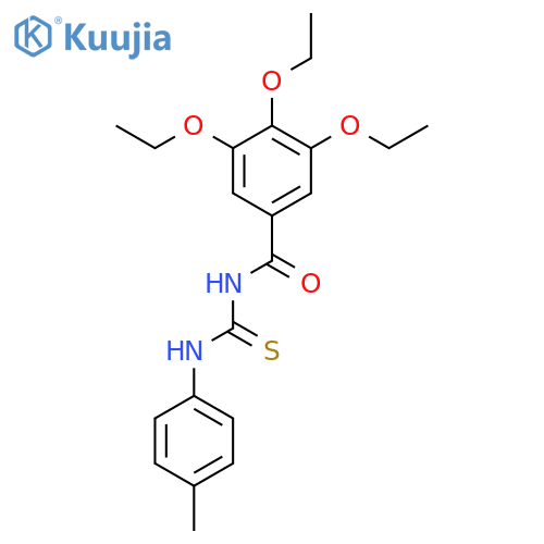 Benzamide, 3,4,5-triethoxy-N-[[(4-methylphenyl)amino]thioxomethyl]- structure