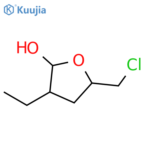 2-Furanol, 5-(chloromethyl)-3-ethyltetrahydro- structure