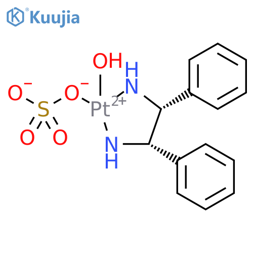 Platinum, aqua(1,2-diphenyl-1,2-ethanediamine-N,N')(sulfato(2-)-o)-, (sp-4-4-(R*,S*))- structure