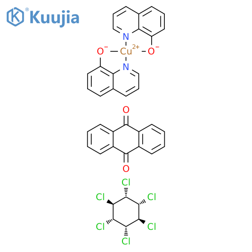 Copper, bis(8-quinolinolato-κN1,κO8)-, mixt. with 9,10-anthracenedione and (1α,2α,3β,4α,5α,6β)-1,2,3,4,5,6-hexachlorocyclohexane (9CI) structure