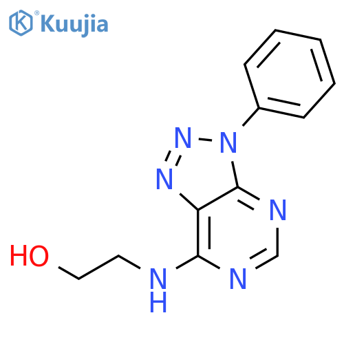Ethanol, 2-[(3-phenyl-3H-1,2,3-triazolo[4,5-d]pyrimidin-7-yl)amino]- structure