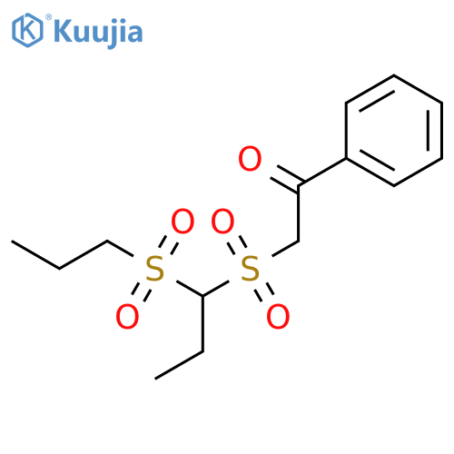 Ethanone, 1-phenyl-2-[[1-(propylsulfonyl)propyl]sulfonyl]- structure