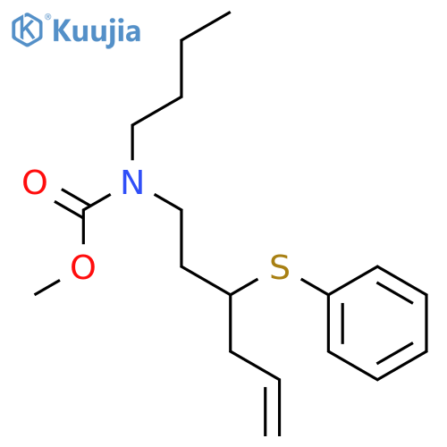Carbamic acid, butyl[3-(phenylthio)-5-hexenyl]-, methyl ester structure