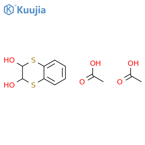 1,4-Benzodithiin-2,3-diol, 2,3-dihydro-, diacetate structure
