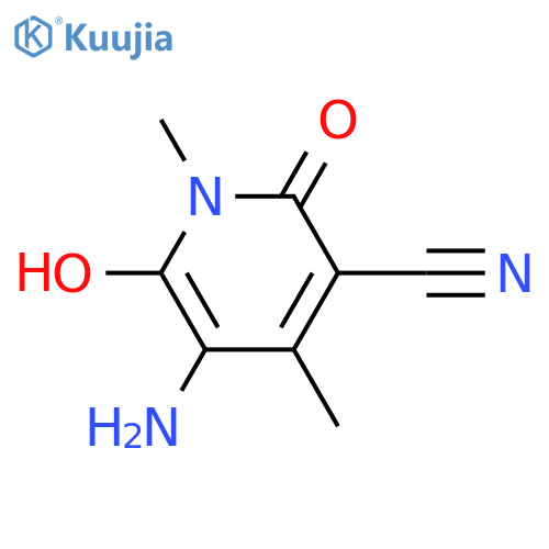 3-Pyridinecarbonitrile,5-amino-1,2-dihydro-6-hydroxy-1,4-dimethyl-2-oxo- structure