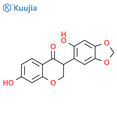 4H-1-Benzopyran-4-one, 2,3-dihydro-7-hydroxy-3-(6-hydroxy-1,3-benzodioxol-5-yl)- structure