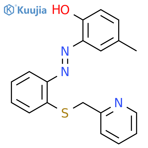 Phenol, 4-methyl-2-[[2-[(2-pyridinylmethyl)thio]phenyl]azo]- structure