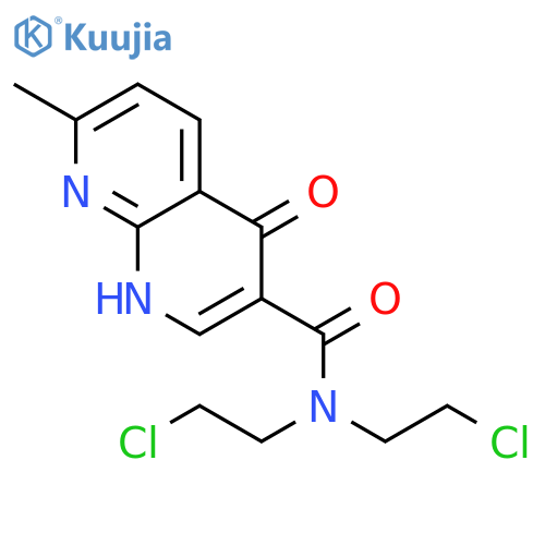 1,8-Naphthyridine-3-carboxamide,N,N-bis(2-chloroethyl)-1,4-dihydro-7-methyl-4-oxo- structure