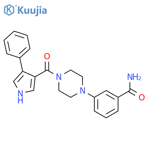 BENZAMIDE, 3-[4-[(4-PHENYL-1H-PYRROL-3-YL)CARBONYL]-1-PIPERAZINYL]- structure
