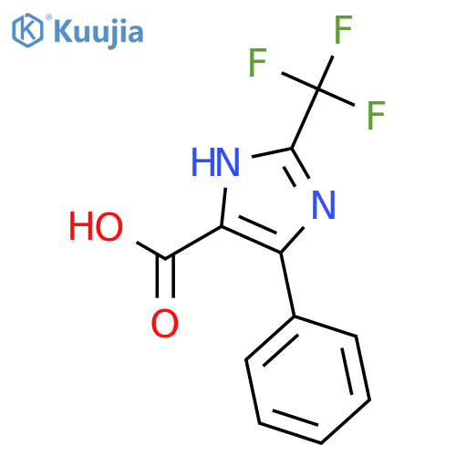 4-phenyl-2-(trifluoromethyl)-1H-imidazole-5-carboxylic acid structure
