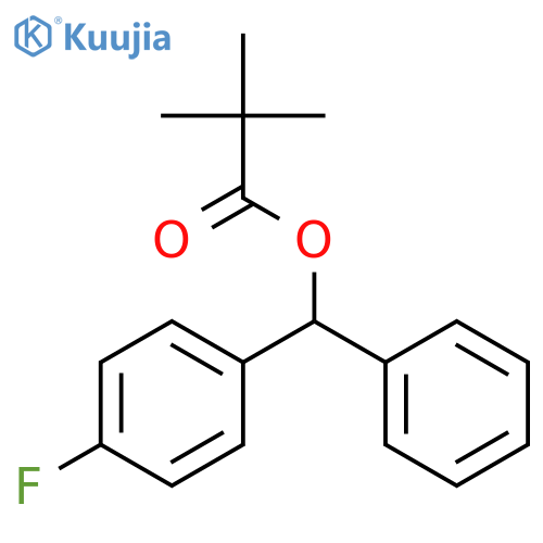 PROPANOIC ACID, 2,2-DIMETHYL-, (4-FLUOROPHENYL)PHENYLMETHYL ESTER structure