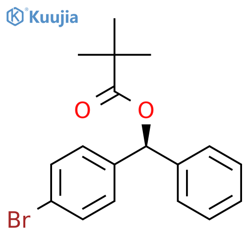 Propanoic acid, 2,2-dimethyl-, (S)-(4-bromophenyl)phenylmethyl ester structure