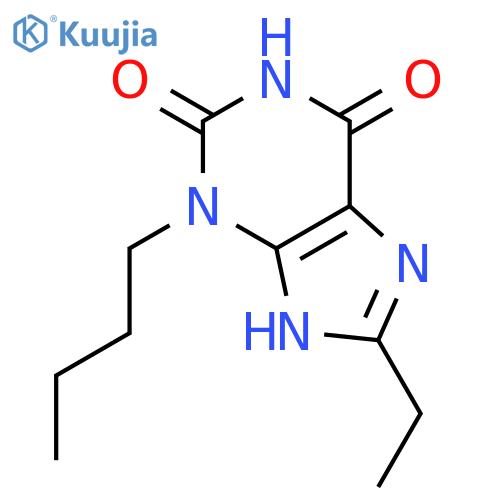1H-PURINE-2,6-DIONE, 3-BUTYL-8-ETHYL-3,7-DIHYDRO- structure