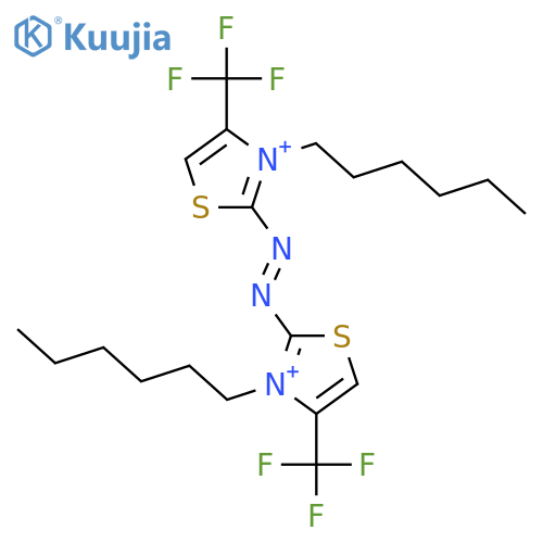 Thiazolium, 2,2'-azobis[3-hexyl-4-(trifluoromethyl)- structure