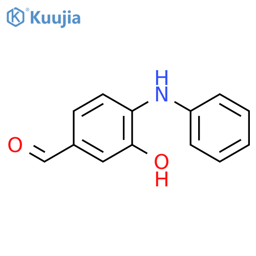 Benzaldehyde, 3-hydroxy-4-(phenylamino)- structure