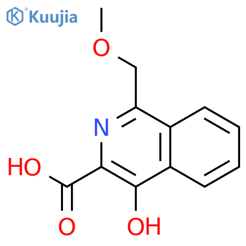 3-ISOQUINOLINECARBOXYLIC ACID, 4-HYDROXY-1-(METHOXYMETHYL)- structure