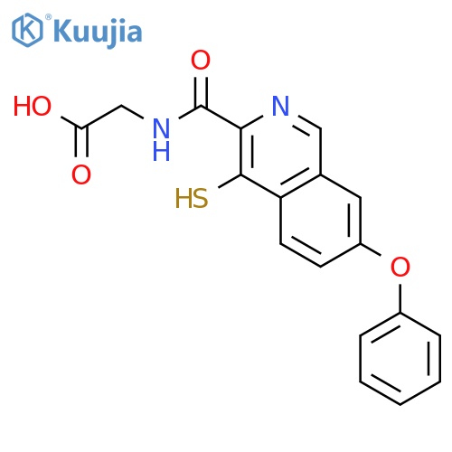 GLYCINE, N-[(4-MERCAPTO-7-PHENOXY-3-ISOQUINOLINYL)CARBONYL]- structure