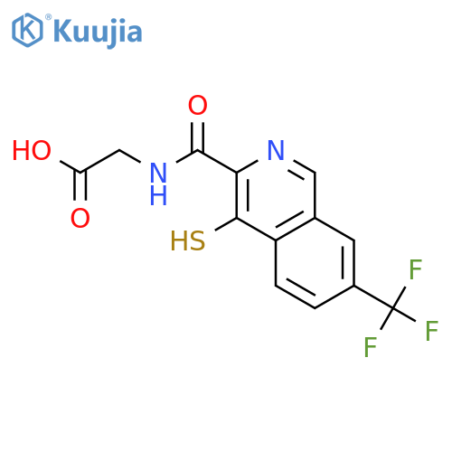 Glycine, N-[[4-mercapto-7-(trifluoromethyl)-3-isoquinolinyl]carbonyl]- structure