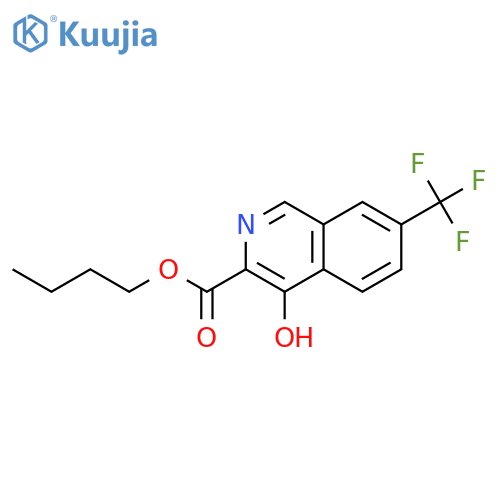 3-ISOQUINOLINECARBOXYLIC ACID, 4-HYDROXY-7-(TRIFLUOROMETHYL)-, BUTYL ESTER structure