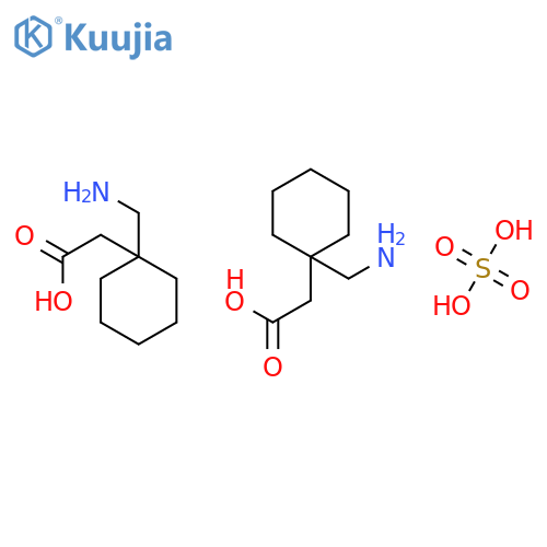 Cyclohexaneacetic acid, 1-(aminomethyl)-, sulfate (2:1) structure